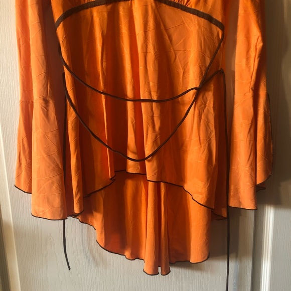 Women’s A-List by Wrapper Orange Shirt size large - Picture 3 of 5